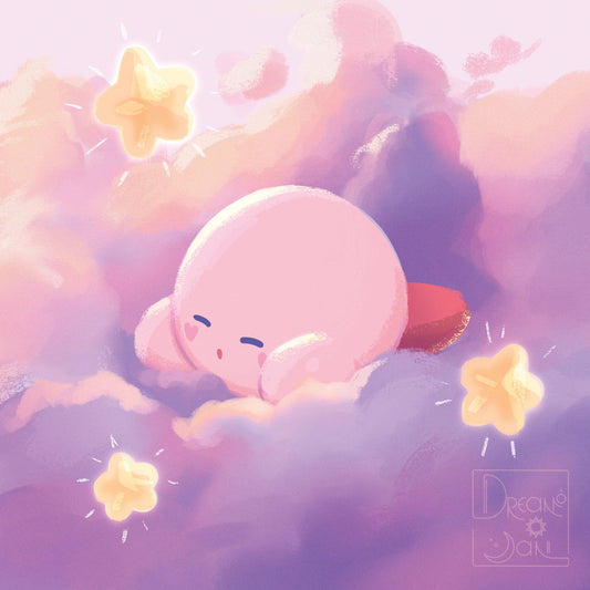 Sleeping Kirby Print