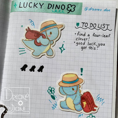 Dreamo the Lucky Dino Stickers